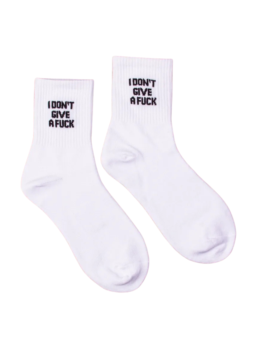 IDGAF socks- white